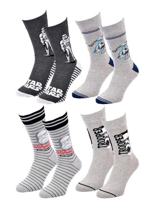 Chaussettes Pack Homme DISNEY STAR WARS - Pack de 4 - Kiabi Chaussettes Pack Homme DISNEY STAR WARS - Pack de 4 - Kiabi