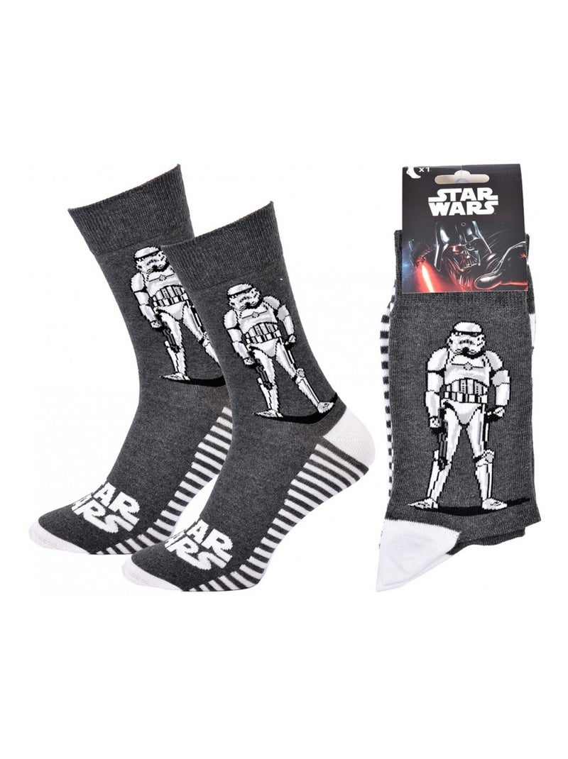 Chaussettes Pack Homme DISNEY STAR WARS gris anthracite - Kiabi