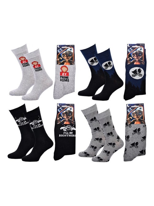 Chaussettes Pack HOMME E.T L'EXTRATERRESTRE - Pack de 4 - Kiabi Chaussettes Pack HOMME E.T L'EXTRATERRESTRE - Pack de 4 - Kiabi