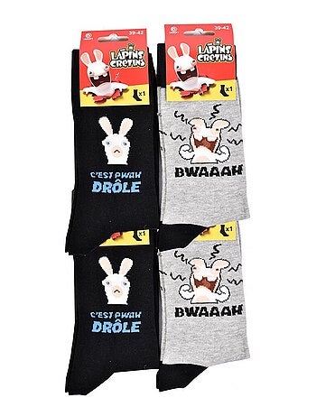 Chaussettes Pack HOMME LAPINS CRETINS - Pack de 9