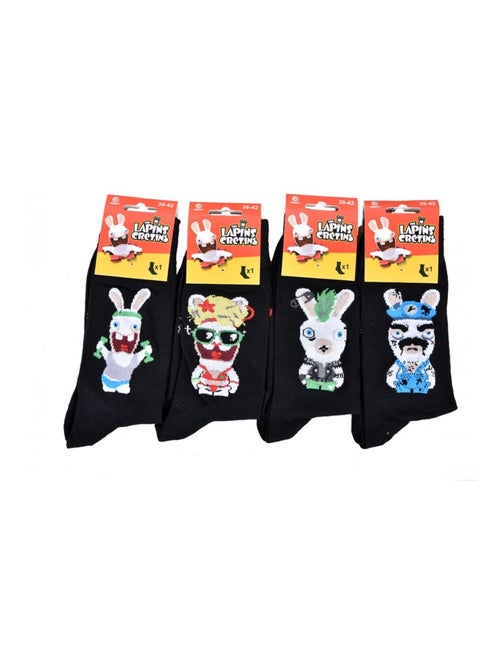 Chaussettes Pack HOMME LAPINS CRETINS - Pack de 9 - Kiabi Chaussettes Pack HOMME LAPINS CRETINS - Pack de 9 - Kiabi
