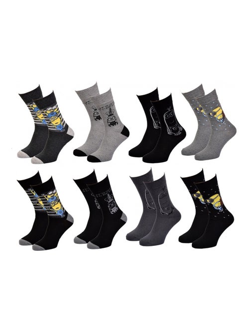 Chaussettes Pack HOMME LES MINIONS - Pack de 8 - Kiabi Chaussettes Pack HOMME LES MINIONS - Pack de 8 - Kiabi