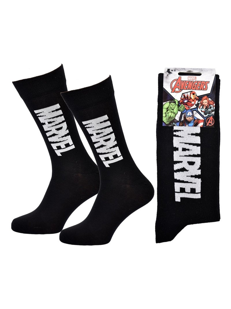 Chaussettes Pack Homme MARVEL AVENGERS Noir Blanc - Kiabi