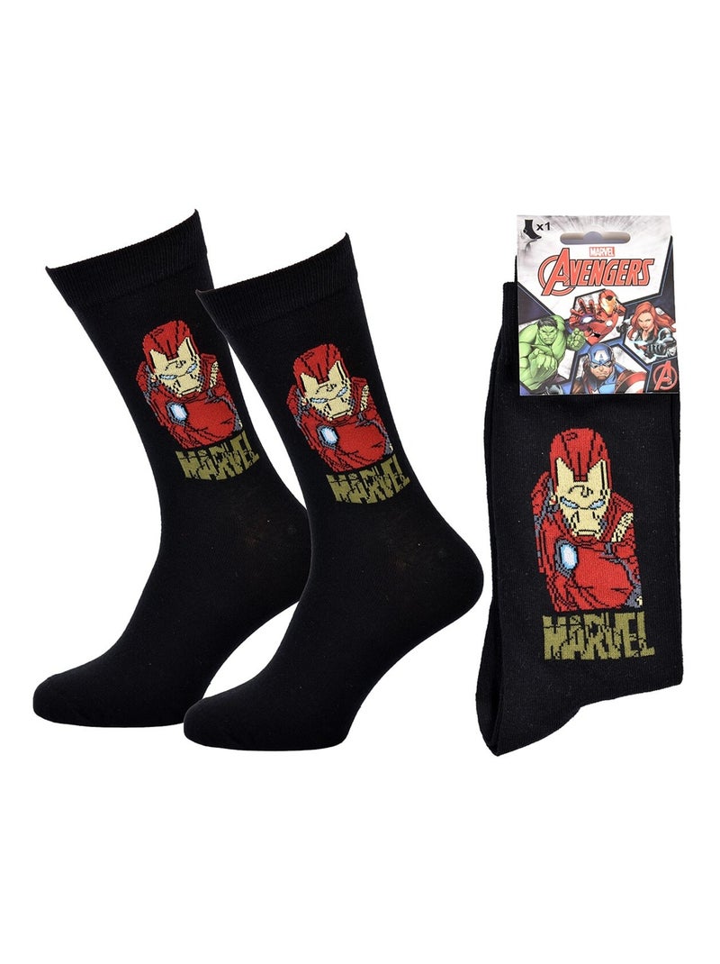 Chaussettes Pack Homme MARVEL AVENGERS Noir Rouge - Kiabi