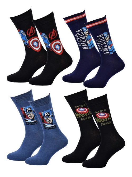 Chaussettes Pack Homme MARVEL AVENGERS Pack 4 Paires - Kiabi Chaussettes Pack Homme MARVEL AVENGERS Pack 4 Paires - Kiabi