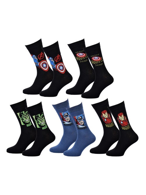 Chaussettes Pack Homme MARVEL AVENGERS Pack 5 Paires - Kiabi Chaussettes Pack Homme MARVEL AVENGERS Pack 5 Paires - Kiabi