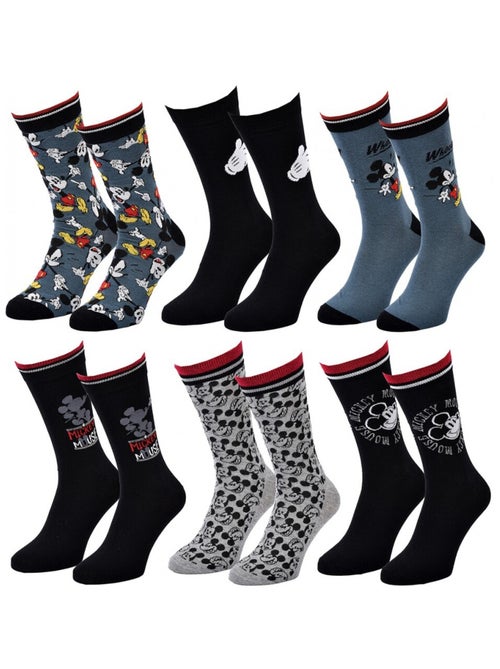 Chaussettes Pack HOMME MICKEY - Pack de 6 - Kiabi Chaussettes Pack HOMME MICKEY - Pack de 6 - Kiabi