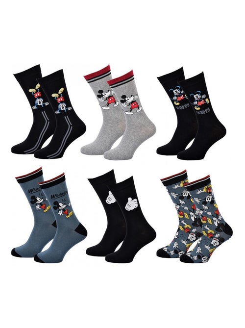 Chaussettes Pack HOMME MICKEY - Pack de 6 - Kiabi Chaussettes Pack HOMME MICKEY - Pack de 6 - Kiabi