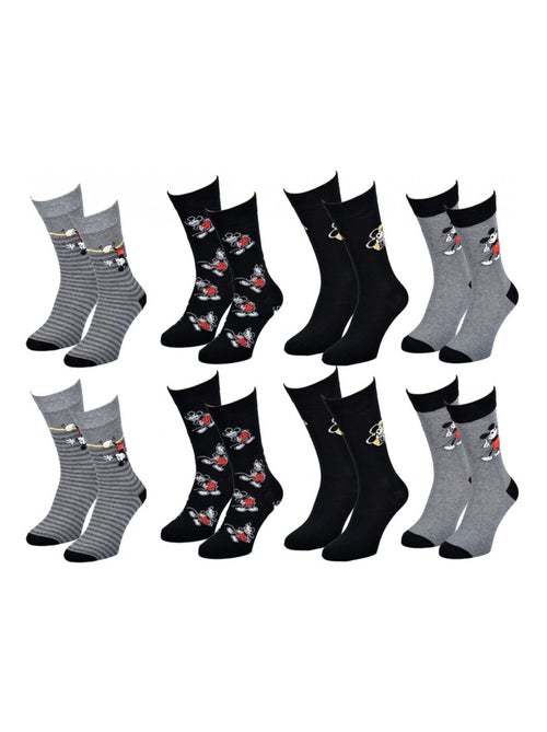 Chaussettes Pack HOMME MICKEY - Pack de 8 - Kiabi Chaussettes Pack HOMME MICKEY - Pack de 8 - Kiabi