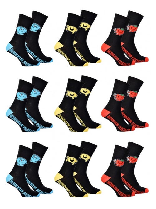 Chaussettes Pack HOMME MONSIEUR MADAME - Pack de 9 - Kiabi Chaussettes Pack HOMME MONSIEUR MADAME - Pack de 9 - Kiabi