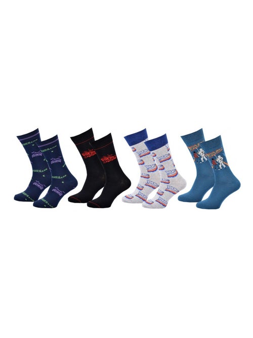 Chaussettes Pack HOMME RETOUR VERS LE FUTUR - Pack de 4 - Kiabi Chaussettes Pack HOMME RETOUR VERS LE FUTUR - Pack de 4 - Kiabi