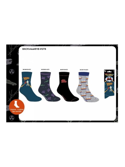 Chaussettes Pack HOMME RETOUR VERS LE FUTUR - Pack de 8 - Kiabi Chaussettes Pack HOMME RETOUR VERS LE FUTUR - Pack de 8 - Kiabi
