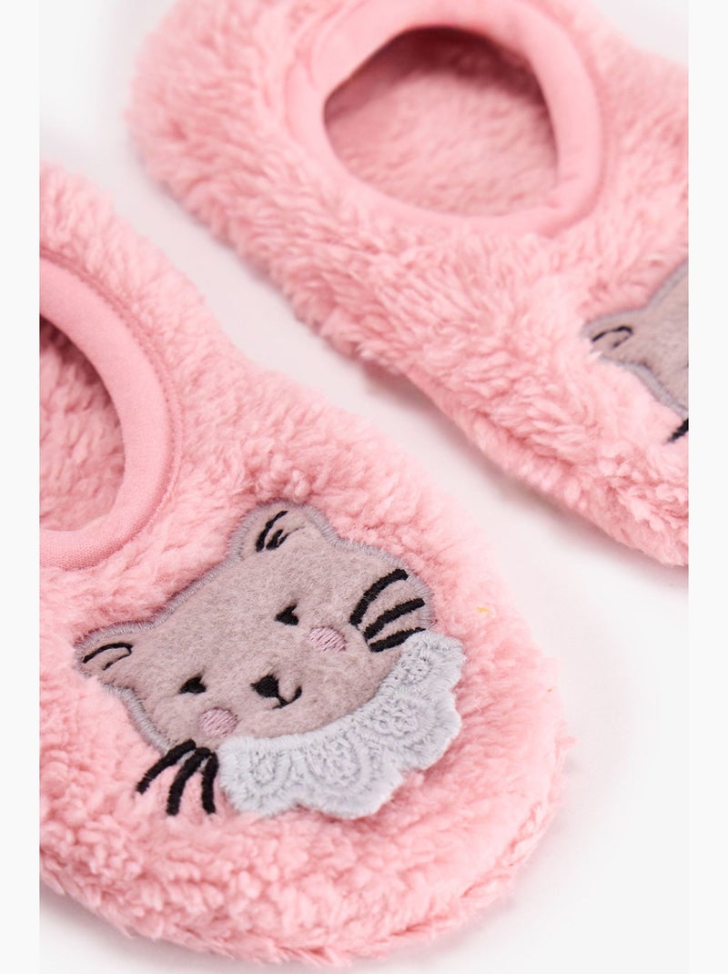 Chaussettes-pantoufles fille kitty à motif chat penti Rose - Kiabi