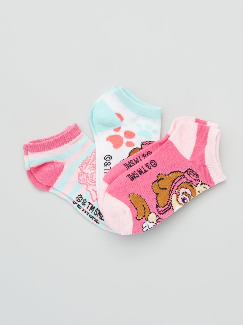 Chaussettes 'Pat' Patrouille' - Lot de 3 rose/jaune - Kiabi