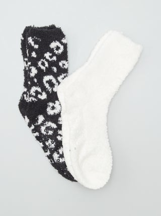 Chaussettes pilou antidérapantes - lot de 2