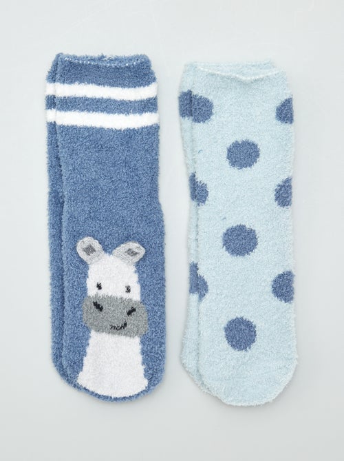 Chaussettes pilou antidérapantes - Lot de 2 - Kiabi