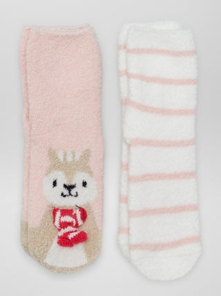 Chaussettes pilou antidérapantes - Lot de 2
