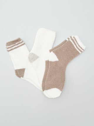 Chaussettes pilou bicolore - lot de 3