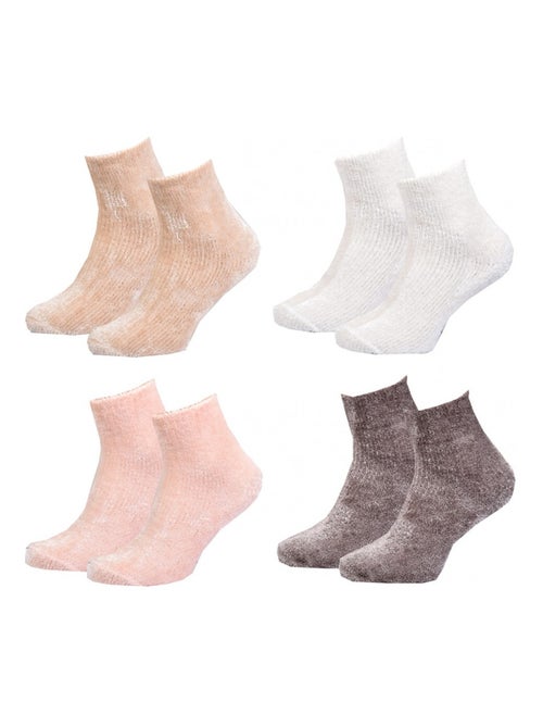 Chaussettes pour Femme Casa Socks Toucher Doux - Pack de 4 - Kiabi Chaussettes pour Femme Casa Socks Toucher Doux - Pack de 4 - Kiabi