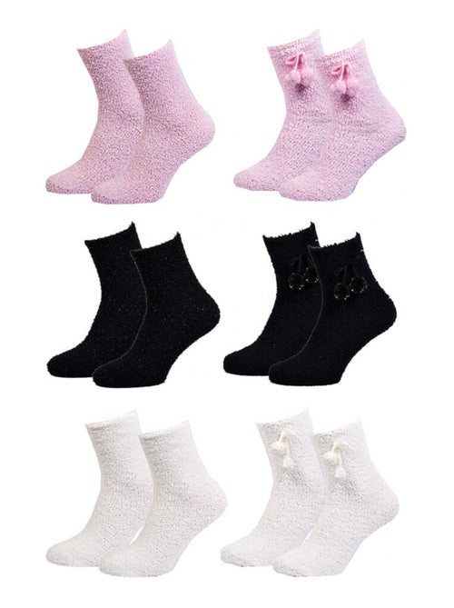 Chaussettes pour Femme Casa Socks Toucher Doux - Pack de 6 - Kiabi Chaussettes pour Femme Casa Socks Toucher Doux - Pack de 6 - Kiabi