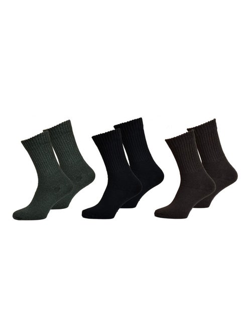 Chaussettes pour Homme Mi Saison Chaleur et Confort - Pack de 3 - Kiabi Chaussettes pour Homme Mi Saison Chaleur et Confort - Pack de 3 - Kiabi
