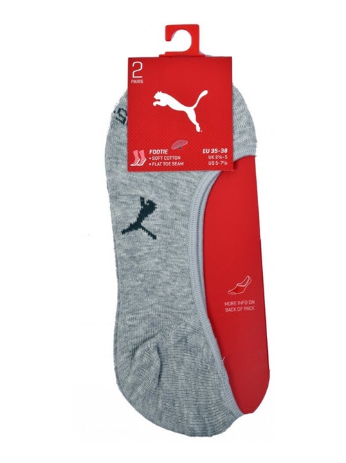 Chaussettes PUMA Socquettes FOOTIES - Pack de 2 - Kiabi Chaussettes PUMA Socquettes FOOTIES - Pack de 2 - Kiabi