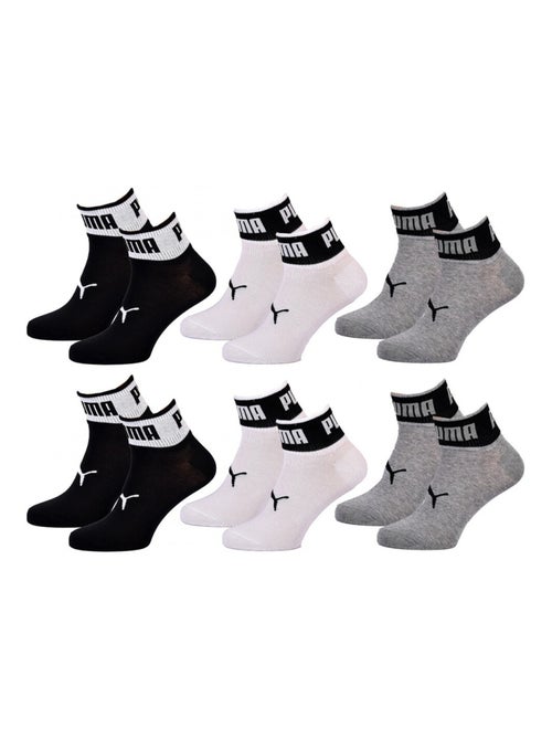 Chaussettes quarter puma - pack de 6 - Kiabi Chaussettes quarter puma - pack de 6 - Kiabi