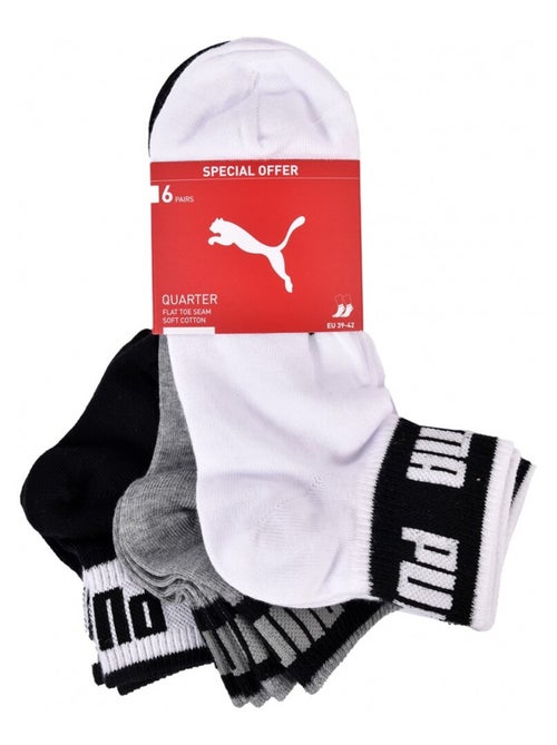 Chaussettes quarter puma - pack de 6 - Kiabi Chaussettes quarter puma - pack de 6 - Kiabi