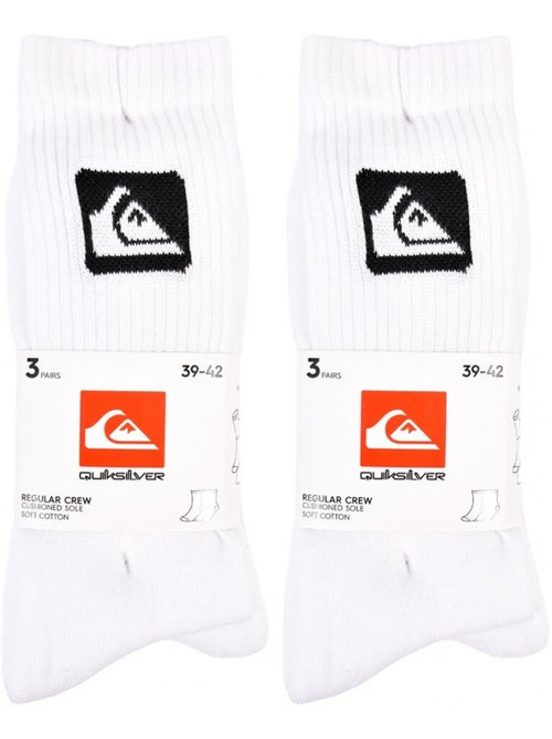 Chaussettes QUIKSILVER CUSHIONED CREW - Pack de 6 - Kiabi Chaussettes QUIKSILVER CUSHIONED CREW - Pack de 6 - Kiabi