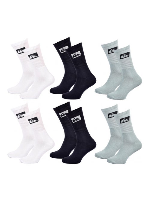 Chaussettes quiksilver cushioned crew - pack de 6 - Kiabi Chaussettes quiksilver cushioned crew - pack de 6 - Kiabi