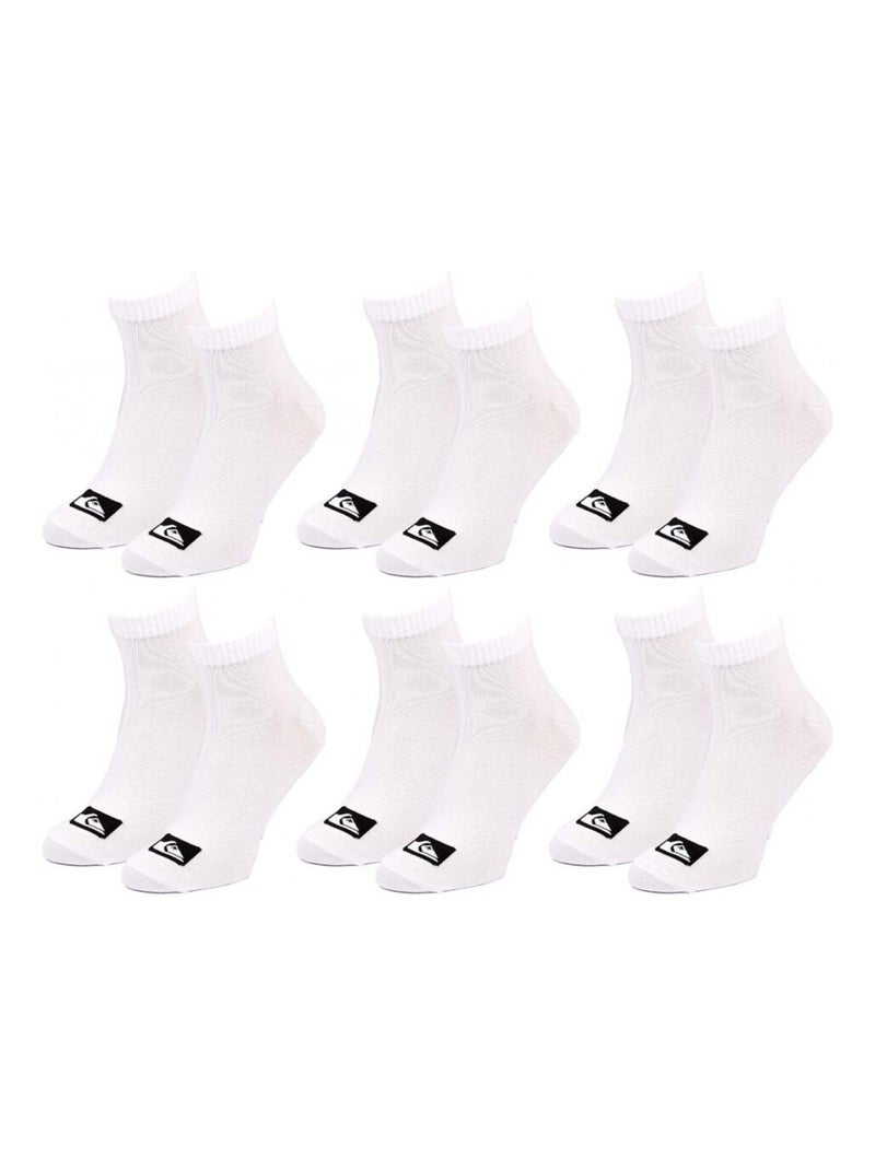 Chaussettes quiksilver quarter - pack de 6 Blanc - Kiabi