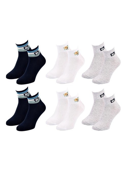 Chaussettes quiksilver quarter - pack de 6 - Kiabi Chaussettes quiksilver quarter - pack de 6 - Kiabi
