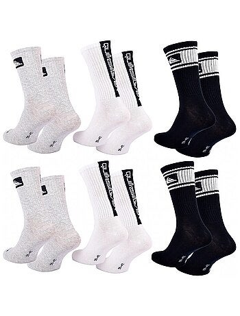 Chaussettes quiksilver regular crew - pack de 6