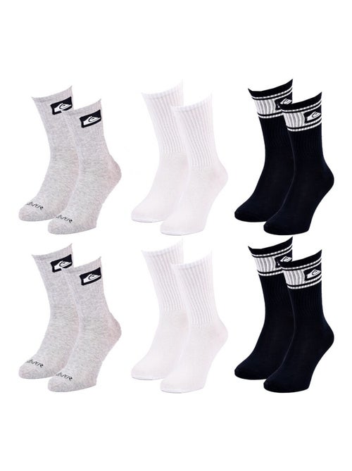 Chaussettes quiksilver regular crew - pack de 6 - Kiabi Chaussettes quiksilver regular crew - pack de 6 - Kiabi