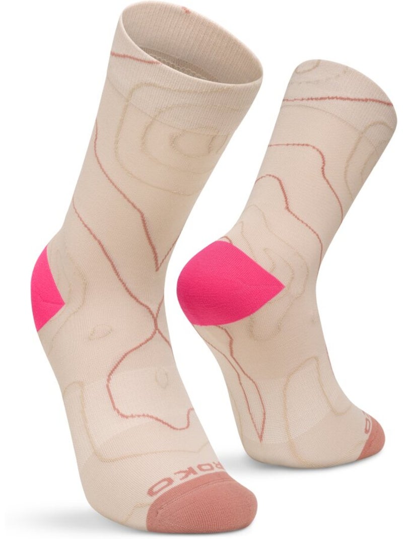 Chaussettes randonnée légères mi-mollet homme et femme gr3 sand Beige - Kiabi
