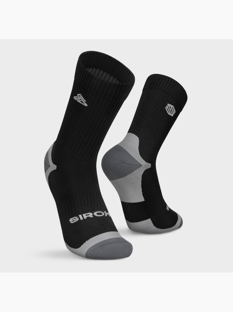 Chaussettes randonnée mi-mollet randonnée homme et femme druk Noir - Kiabi