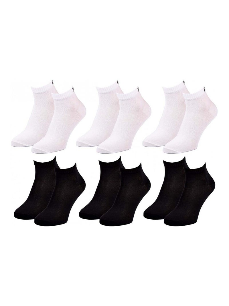 Chaussettes roxy quarter - pack de 6 Blanc Noir - Kiabi