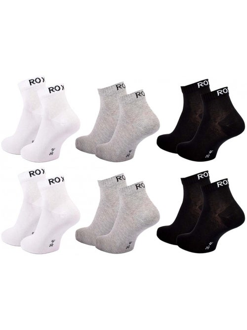 Chaussettes roxy quarter - pack de 6 - Kiabi Chaussettes roxy quarter - pack de 6 - Kiabi