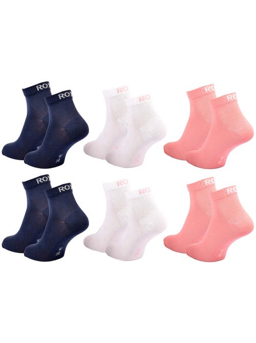 Chaussettes roxy quarter - pack de 6 - Kiabi Chaussettes roxy quarter - pack de 6 - Kiabi