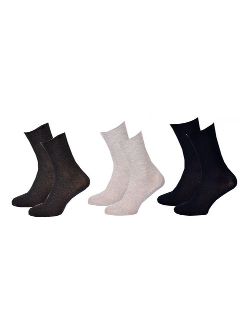 Chaussettes sans élastique femme Spécial Jambes sensibles - Pack de 6 - Kiabi Chaussettes sans élastique femme Spécial Jambes sensibles - Pack de 6 - Kiabi