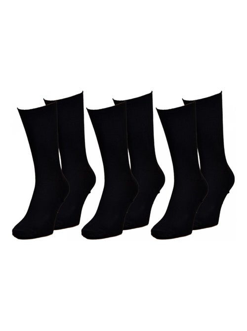 Chaussettes sans élastique homme spécial jambes sensibles - pack de 3 - Kiabi Chaussettes sans élastique homme spécial jambes sensibles - pack de 3 - Kiabi