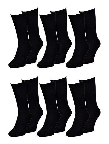 Chaussettes sans élastique homme spécial jambes sensibles - pack de 6