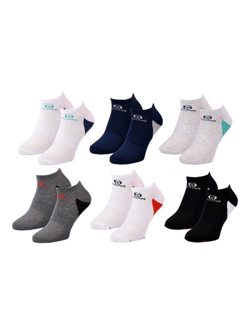 Chaussettes sergio tacchini - pack de 6 Multicolore - Kiabi