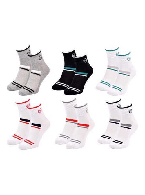 Chaussettes sergio tacchini quarter - pack de 6 - Kiabi Chaussettes sergio tacchini quarter - pack de 6 - Kiabi