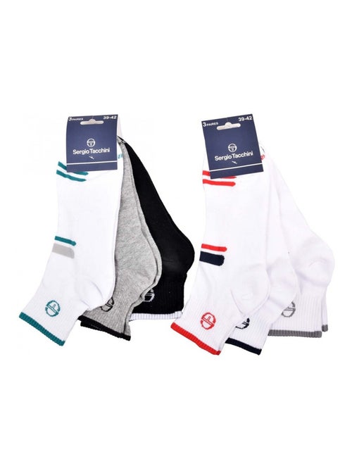 Chaussettes sergio tacchini quarter - pack de 6 - Kiabi Chaussettes sergio tacchini quarter - pack de 6 - Kiabi