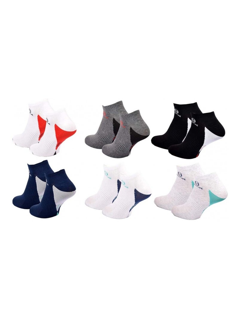 Chaussettes sergio tacchini sneaker - pack de 6 Multicolore - Kiabi