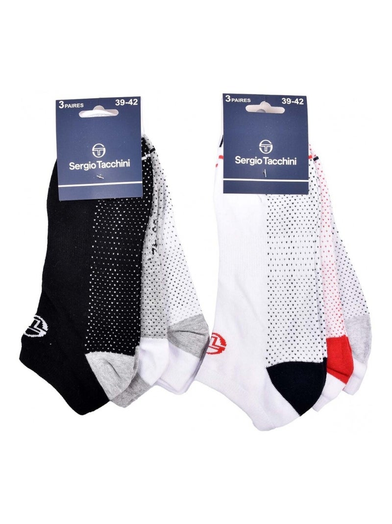 Chaussettes sergio tacchini sneaker - pack de 6 Multicolore - Kiabi