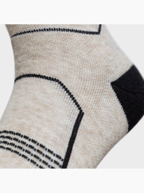 Chaussettes ski laine sports d'hiver homme et femme srx glide sand - Kiabi