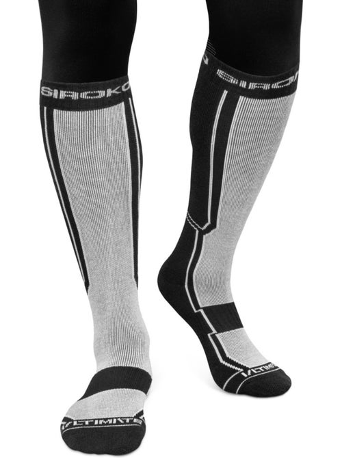 Chaussettes snowboard laine sports d'hiver homme et femme srx fend b&w - Kiabi