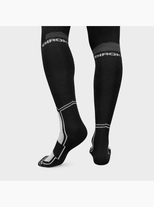 Chaussettes snowboard laine sports d'hiver homme et femme srx fend b&w - Kiabi